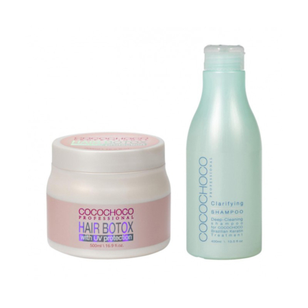 SET Hair botox 500ml + Clarifying Shampoo 400ml COCOCHOCO