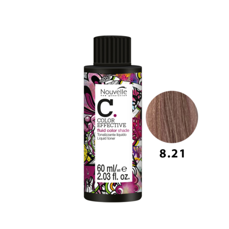 Nouvelle Fluid Color Shade 8.21 Licht As Violet Blond 60ml