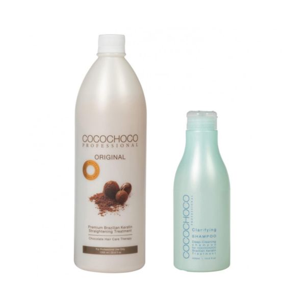 Original Brazilian Keratin 1000ml + Clarifying Shampoo 400ml COCOCHOCO